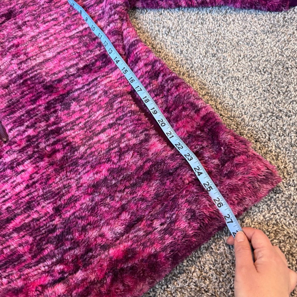 NWT LuLaRoe Nancy Fleece Pullover Pink & Purple Half Zip‎ Size Medium w/ Pockets - Picture 9 of 10
